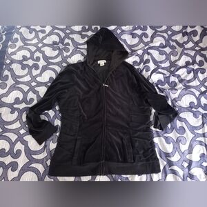 MIDTOWN plus Size Velour Zip Hoodie